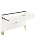 thumbnail image 5 of DUMBO Modern Engineered Wood Dresser with 3-Drawers in White, 5 of 11