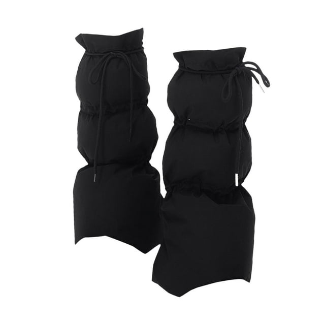 Ruiboury Jambières d'Hiver Rembourrées pour Femmes Portables pour Escalade Randonnée de Rue Noir Noir 48 cm