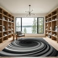 thumbnail image 2 of ODIKA 3'x5' Machine Washable Non-Slip Area Rug, Abstract Gray High Traffic Rug, Gray, 1011298, 2 of 7