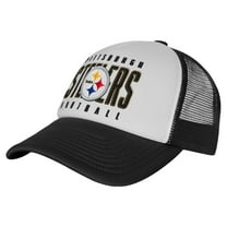 Youth White/Black Pittsburgh Steelers Essentials Trucker Adjustable Hat