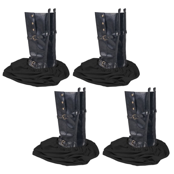 LAIMEIWEE Drawstring Boot Storage Bags 4-Pack, 21 x 12 in, Hiking & Travel(Black)