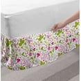 thumbnail image 2 of Botanical Bed Skirt, Floral Silhouettes Spring Composition Blossoming Seasonal Foliage Design, Elastic Bedskirt Dust Ruffle Wrap Around for Bedding Decor, 4 Sizes, Multicolor, by Ambesonne, 2 of 2