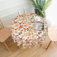 thumbnail image 2 of Fall Tablecloth, Autumn Maple Leaf Round Tablecloth 60 Inch, Thanksgiving White Round Table Cloth for Rustic Farmhouse Kitchen Decor, Wipeable Polyester Fabric Table Cover for Outdoor Holiday Party, 2 of 6