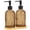 brown, variant on 2-Piece Clear Glass Soap Dispenser Set with Tray | Kitchen Dish Soap Dispenser, Bathroom Hand Soap Dispenser, Manual Pump Liquid Dispenser, Transparent