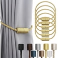 thumbnail image 1 of GHSDFBB 6 Pack Embrasses de Rideau Magnétique Doré Élégantes Décoratives Modernes pour Rideaux, 1 of 6