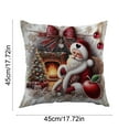 thumbnail image 4 of Xuniizn Christmas Pillow Covers 18x18 inch Xmas Decorations Soft Plush Faux Fur Wool Christmas Throw Pillow Cases Winter Holiday Decor for Sofa Living Room, 4 of 7