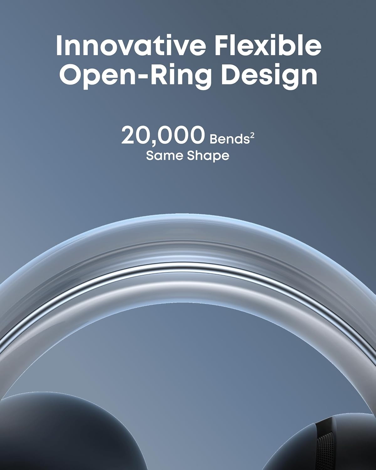Soundcore AeroClip Open-Ear Clip-on Earbuds, Adaptive Comfort & Stable Fit, 4-Mic AI Clear Calls, 12mm Drivers, Powerful Bass, Hi-Res, Open-Ring Design