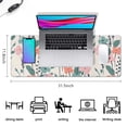 thumbnail image 5 of Pink and Green Flowers with the Leaves&nbsp;desk Mouse Padwaterproofnon Slip&nbsp;for Office Home Work GamingmousepadsRubber Base Mousepad with Stitched Edges 31.5x11.8inches, 5 of 7