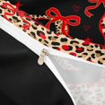 thumbnail image 3 of Manfei Red Bow Tie R Personalized Initial Queen Duvet Cover Set for Teens Girls,Kids Vintage Leopard Print Letter Bedding,Black Reversible,Microfiber Bedroom Decor,3 Pieces,No Comforter, 3 of 5