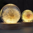 thumbnail image 4 of Light Base Ball Wood Light Holder Decoration Lamp Storage Tray, White Light 60mm Light Base, 4 of 8