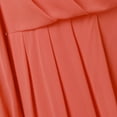 thumbnail image 5 of formal Dresses for Women Holiday Dresses for Women Chiffon Spring V Neck Long Sleeves Pleated A Line Midi Length Wedding Guest Dress, 5 of 6