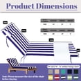 thumbnail image 4 of SDJPOI Outdoor Chaise Lounge Cushions Set of 4, 72" x 21" x 3" Thick Patio Furniture Replacement Cushions, Waterproof Lounge Chair Cushion with Headrest & Ties for Pool Beach, 4 of 6