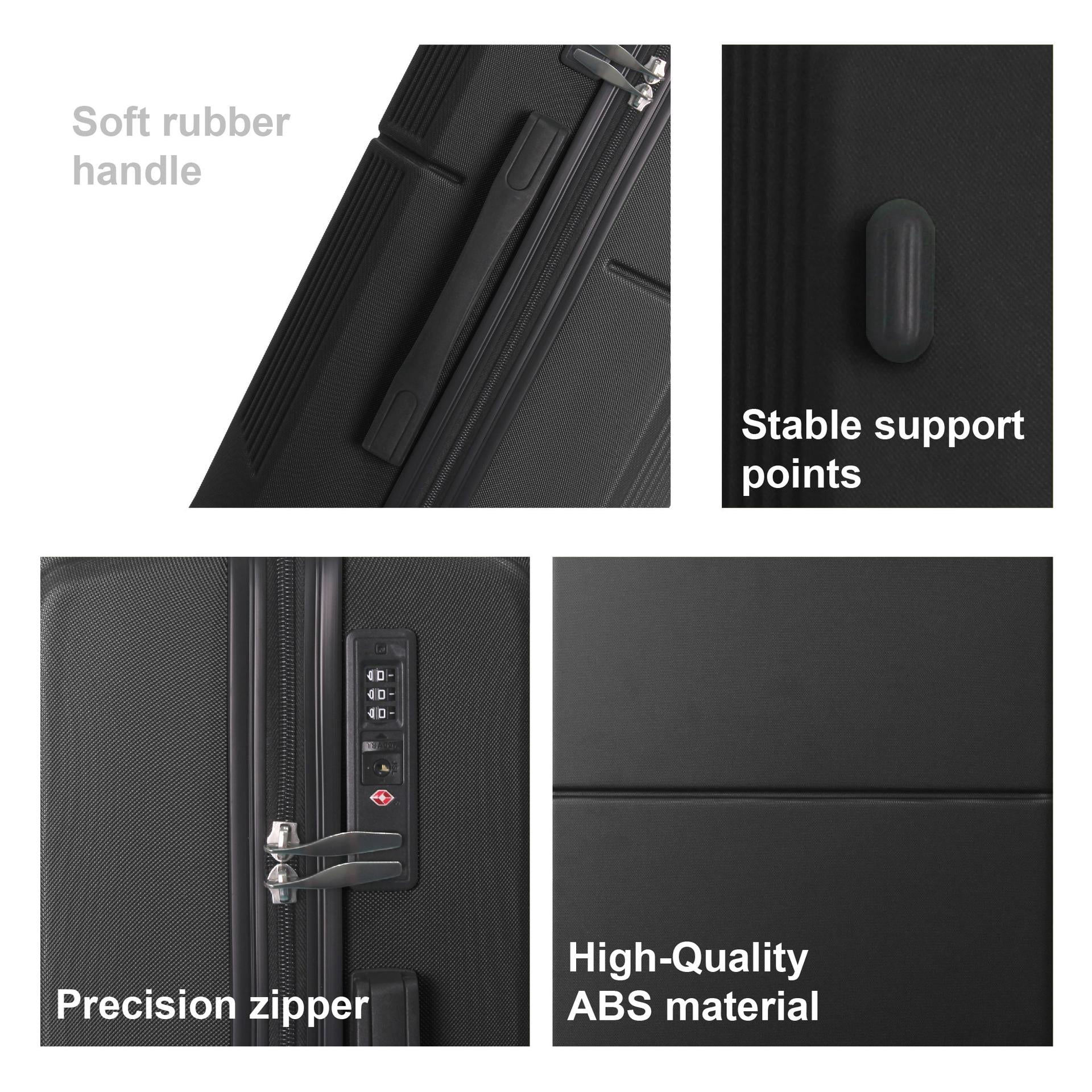 3pc Hardshell Luggage Set with TSA Lock, Lightweight ABS Spinner Suitcase with Multi-Position Handle 20" 24" 28"