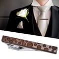 thumbnail image 3 of Clip de barra de corbata Zulema para hombre con patrón geométrico Clip de moda de aleación, 3 of 8