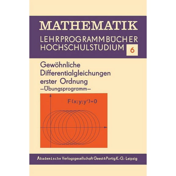 Mathematik GewÃ¶hnliche Differentialgleichungen Erster Ordnung: Ãbungsprogramm, Book 6, (Paperback)