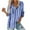 Dark Blue, variant on IROINNID Womens Long Sleeve V-Neck Shirts Striped Roll Up Sleeve Button Down Blouses Tops With Pocket Loose Shirt,Green