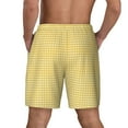 thumbnail image 2 of Lsque Mens Swim Trunks Yellow Gingham Pattern - Bathing Suit Compression Liner - Beach Swim Shorts Swimwear - (S-3XL) - Stretch Quick Dry -XX-Large, 2 of 9