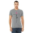 thumbnail image 2 of Breast Cancer Support Faith Cross Men's T-shirt, M, Heather Gray, 2 of 5