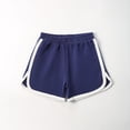 thumbnail image 4 of CCRFTGI Girls Athletic Shorts 7-8 Casual Elastic Sweatpants Comfort Running Basketball Summer Shorts Navy 3-4 Years, 4 of 4