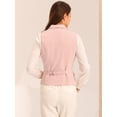 thumbnail image 4 of Chaleco elegante Allegra K Doble botonadura sin mangas Rosa L, 4 of 6