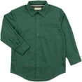 thumbnail image 2 of Leveret Kids & Toddler Boys Long Sleeve Uniform Cotton Dress Shirt Variety of Colors (Size 2-14 Years) (Green, 14 Years), 2 of 4