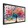 thumbnail image 2 of Designart "Abstract Tree in Colorful Style II" Floral Framed Wall Art Decor - Global Multicolor Tree African Hallway Framed Wall Art Decor, 2 of 6