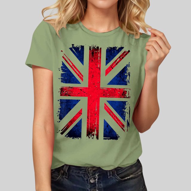 UANWENN Été Femmes Manches Courtes Col Rond Imprimé Floral Haut T-Shirts Chemises Décontractées Tee Blouse Chemises pour Femmes Hauts d'Été Décontractés Femmes Tee Col Roulé Décontracté sous-Vêtement Femme Chemise Espace Longue