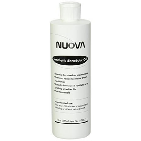 nuova synthetic paper shredder oil, 12 oz. bottle with flip top cap