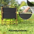 thumbnail image 4 of Outsunny Folding Camping Chair, Portable Armchair, Dark Grey, 4 of 10