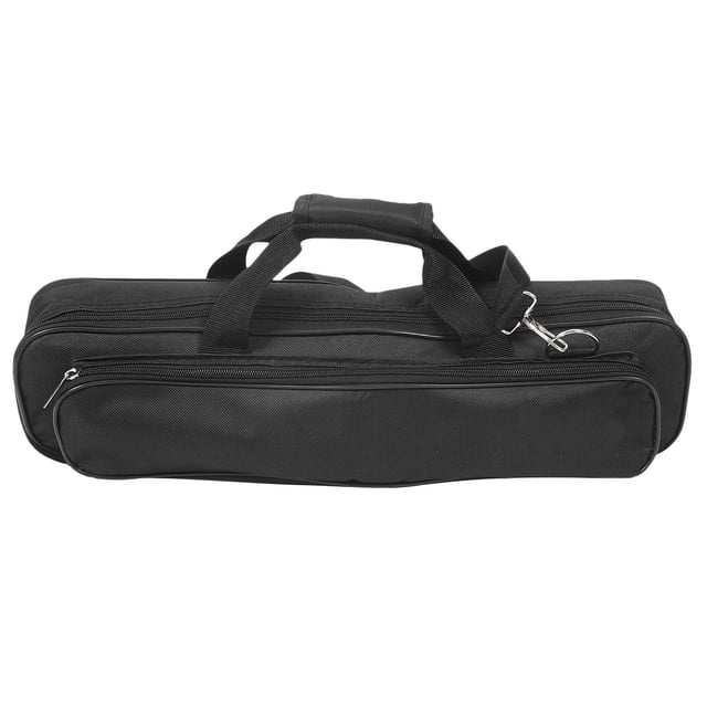 WHAMVOX Black Oxford Cloth Flute Holder Portable Flute Storage Bag for Instrument Protection and Transport