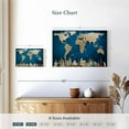 thumbnail image 3 of Elephant Stock Ocean Blue World Map Wall Art - Horizontal Canvas Wall Art - Living Room Wall Decor - Map Canvas - Blue And Yellow Decor - 12" x 8", 3 of 4
