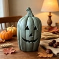 thumbnail image 3 of Resin Pumpkin Ornament with Candle, Fall Halloween Thanksgiving Tabletop Decoration, Holiday Decor for Mantel Shelf Table Centerpiece, 3 of 6