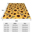 thumbnail image 3 of Balery Artistic Zebra Print Sunflower Manta de Felpa Suave y Acogedora – Cobija de Franela Aterciopelada para Cama, Lavable y Cálida para Sofá, Mascotas, Transpirable-50"x40", 3 of 7