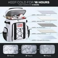 thumbnail image 2 of Backpack Cooler,Soft Lightweight Leakproof Cooler Backpack,35 Can Insulated Cooler Bag,Keeps 35 Cans Hot/Cold for Up to 16 Hours,Waterproof Lunch Bag for Men Women-Black, 2 of 8