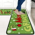 thumbnail image 2 of Merry Grinchmas Kitchen Rugs and Mats Set of 2,Christmas Grinch Kitchen Decoration,Non Slip Absorbent Kitchen Mat Waterproof Runner Rug for Laundry Room and Sink 17x 48+17x30 Inches, 2 of 6