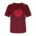 thumbnail image 4 of Yaoyar Valentine's Men's Love Heart Print Graphic Tees Valentine Shirt Tops Short Sleeve Shirt Crew Neck Vintage T Shirt Casual Summer Tops Trendy Street Pullovers, 4 of 5