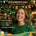 thumbnail image 4 of DESIGNICE St. Patrick's Day Earrings for Women Irish Shamrock Charms Alloy Dangle Earrings Green Clover Accessories Good Luck Hoop Earrings, 4 of 7