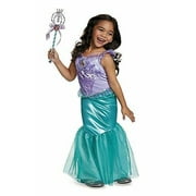 Princess Ariel Little Mermaid Girl's Costume with Wand Purple/Green Sz M (7-8)
