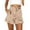 Beige, variant on Women's Summer Short High Waist Ruffle Tiered Mini Skirt Floral Printed A-line Bohemian Layered Ruffled Beach Cute Skirt Navy S