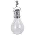 thumbnail image 4 of Lámpara de luz LED colgante giratoria impermeable con energía solar para exteriores, jardín, camping (carcasa transparente con luz blanca cálida), 4 of 4