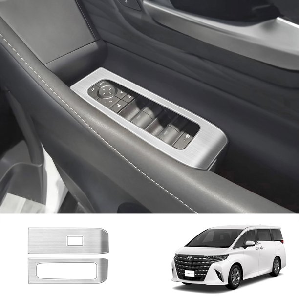 Adecuado para la decoración del panel de interruptor de elevación de vidrio de acero inoxidable de la serie 23 ALPHARD/VELLFIRE 40