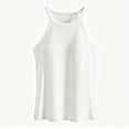 thumbnail image 3 of XIAONU Womens Ribbed Halter Tank Top Sleeveless Slim Fit Gym Daily Camis, 3 of 3