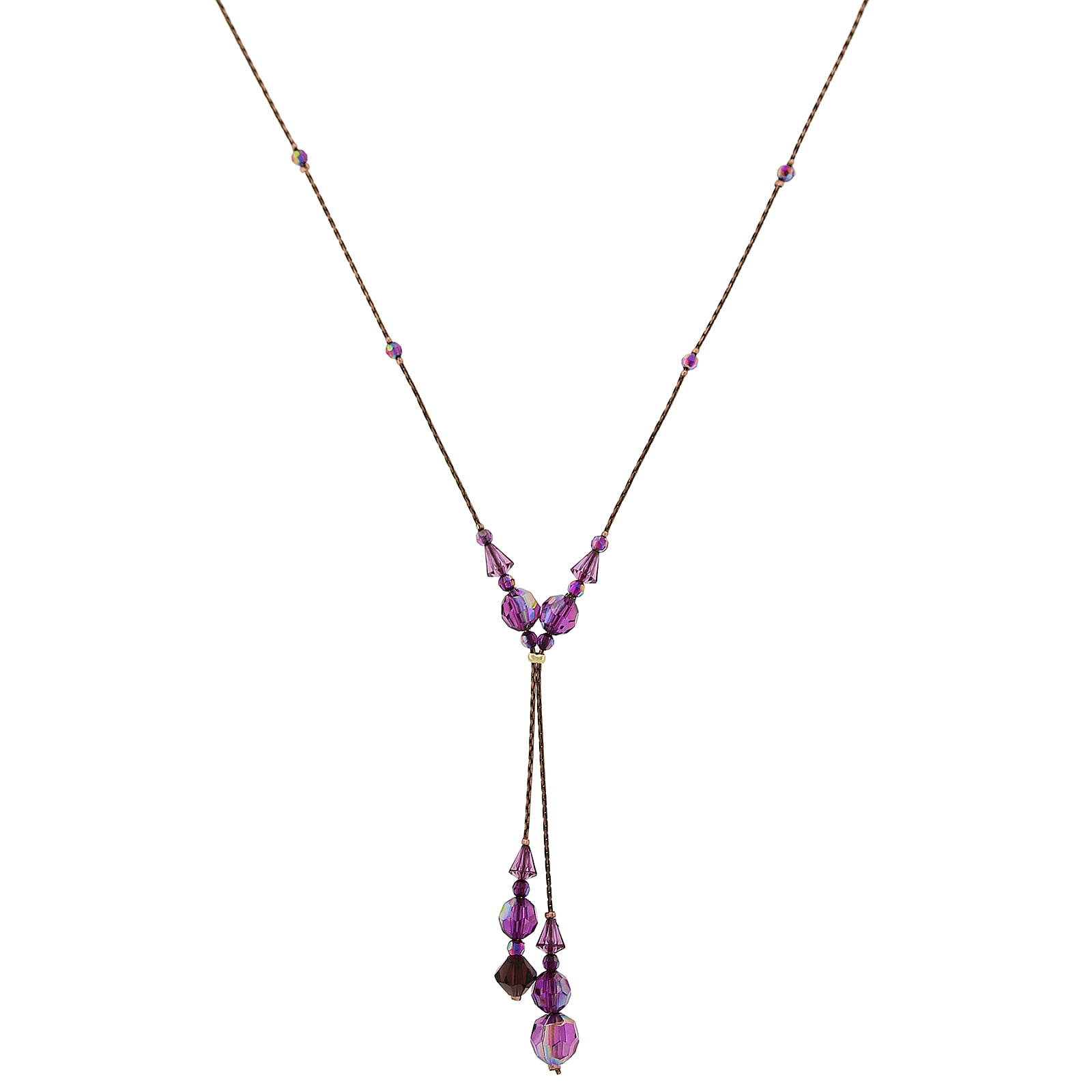 1928 Jewelry AB Beaded Adjustable Y-Shaped Necklace