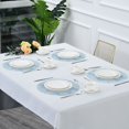 thumbnail image 5 of 15.4" Round Placemat Set of 4 Polyester Fabric Place Mats Non-Slip Dining Kitchen Table Mats for Kitchen Party Decor Pastel Blue Bows and Dots, 5 of 5