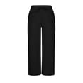 thumbnail image 5 of HAiming Women Wide Leg Pants Summer Vacation Palazzo Trousers Loose Casual Drawstring Elastic Waist Pants with Pockets, 5 of 7