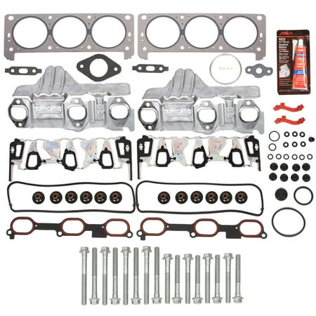 Complete Head Gasket Set - Evergreen HSHB8-10435 Head Gasket Set Head Bolts Fit 04-07 Chevrolet Malibu Pontiac Buick 3.5 OHV VIN 8