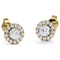 thumbnail image 1 of Pendientes JeenMata con Diamantes Redondos de 0,48 Quilates Chapado en Oro Amarillo de 18 K sobre Plata, 1 of 4