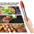 thumbnail image 3 of Premium Stainless Steel Locking Kitchen Tongs with Silicon Tips, Set of 2-9" and 12", 3 of 16