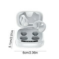 thumbnail image 3 of Wireless Bluetooth Bone Conduction Earbuds with LED Display, 36H Playtime, IPX6 Water Resistance, Smart Touch Control, Comfortable Ear Clip Design for Music Calls & Sports White, 3 of 6