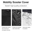 thumbnail image 5 of Fyydes Mobility Scooter Cover Black, Waterproof Oxford, Mobility Cover, 55.1 L x 25.9 W x 35.8" H, 5 of 8